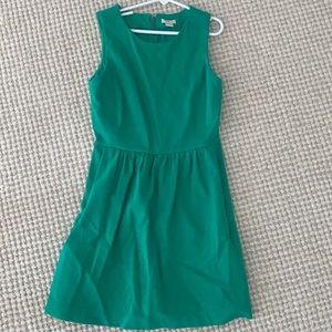 J. Crew Heavyweight Cotton Knit Mini Dress Green